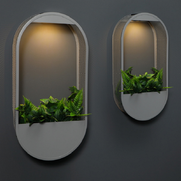 Solar Oval Wall Planters