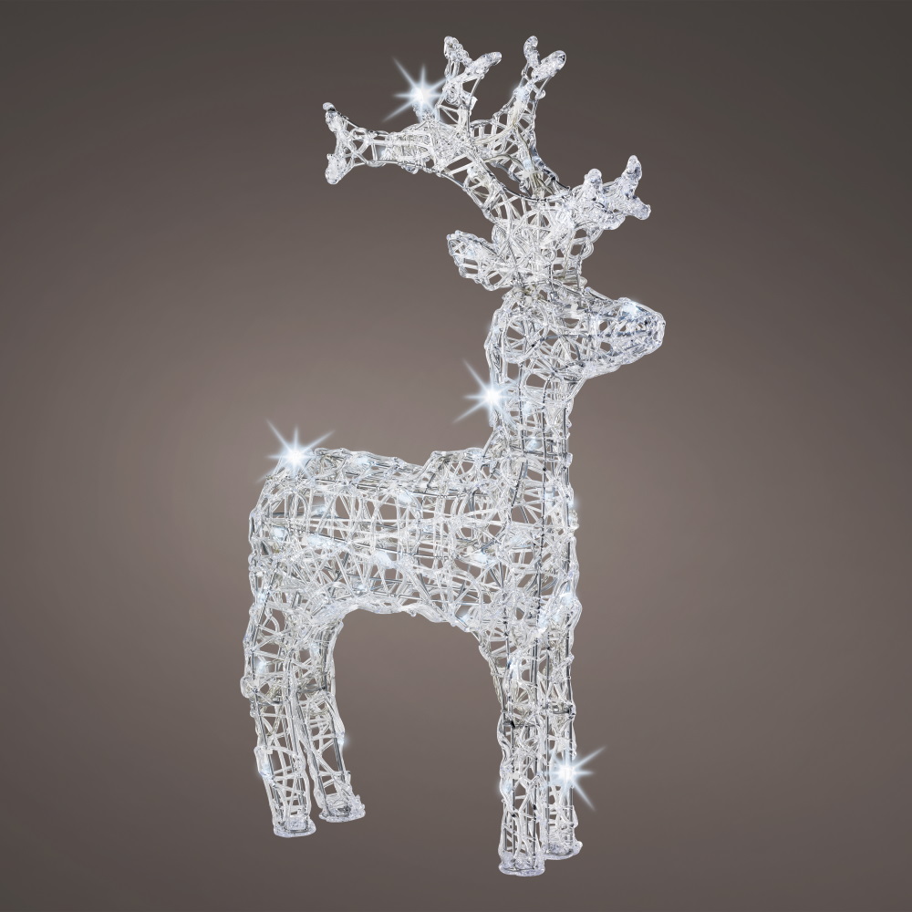 89cm - LED Outdoor Christmas Deer Acrylic - Cool White