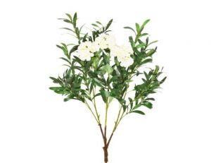 85cm MultiBranch Ruscus Blossom Branch – White