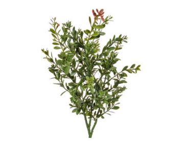 Foliage Buxus Green & Red (43cm)