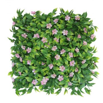 Jasmine Pink flower and Leaf Wall Panel 50cm x 50cm (UV Resistant)