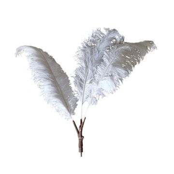 75cm MultiBranch Ivory Feather Branch (3 pieces)