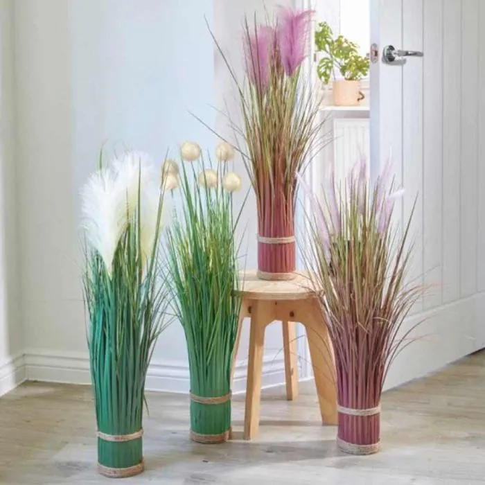 Faux Flower Bouquet - Purple Pampas 70 cm Lifestyle