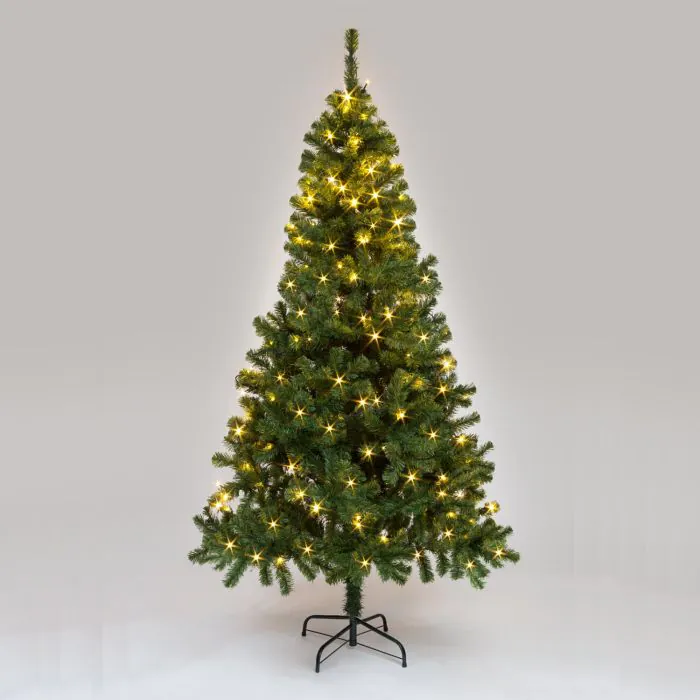8ft (240cm) Prelit Glendalough Pine Green with Warm White LEDs