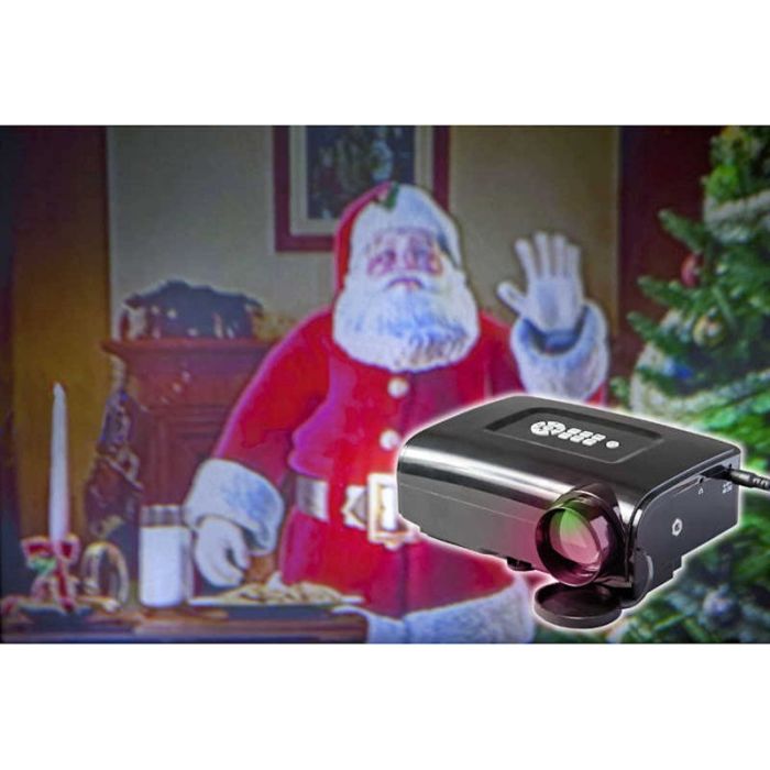Mini Black Window Projector w Pre-Loaded Video main product photo