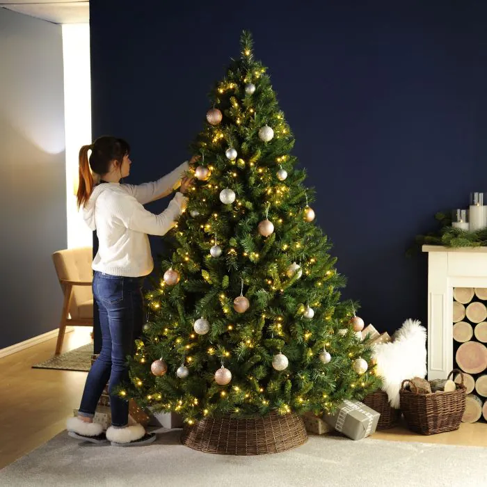 6ft (180cm) Pre-Lit Victoria Pine Artificial Christmas Tree