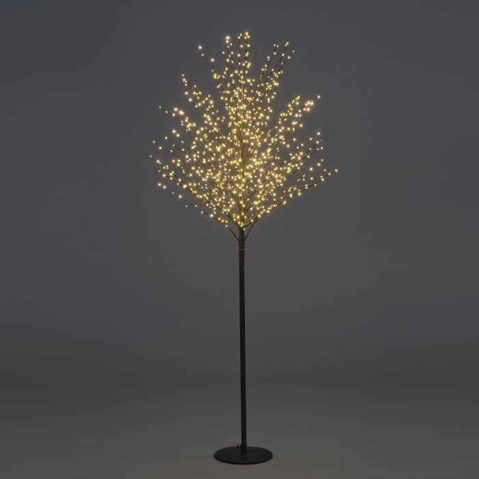 6ft (180cm) Black Micro Dot Tree with 900 Warm White LEDs main product photo