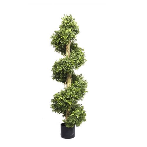 4ft (120cm) Artificial Boxwood Spiral Topiary (UV Protected)