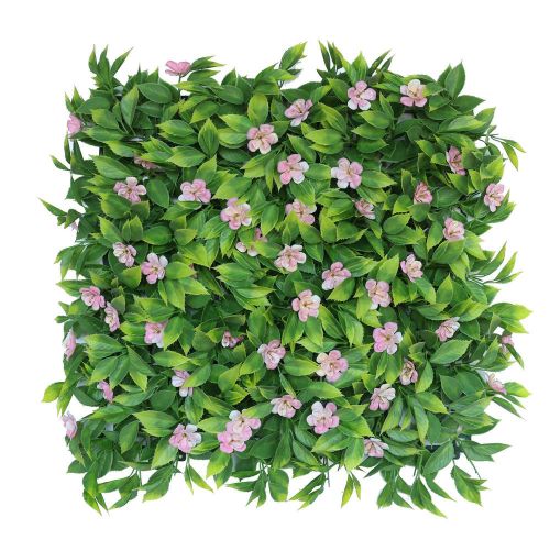 Jasmine Pink Flower and Leaf Wall Panel 50cm x 50cm 4 Pack (UV Resistant)