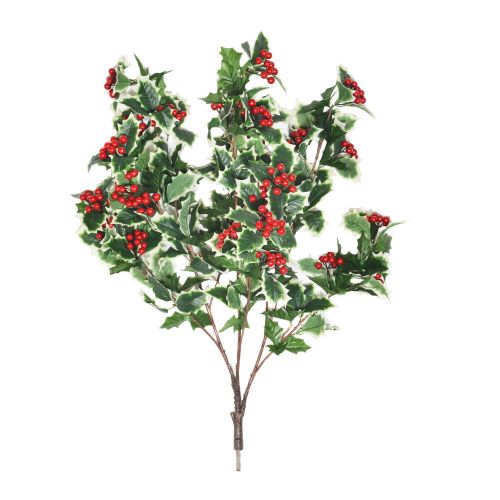 82cm MultiBranch Holly Berry Branch – Red