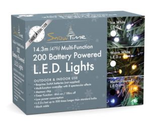 200 Multi-Colour LED Chasing Lights (Battery Operated)