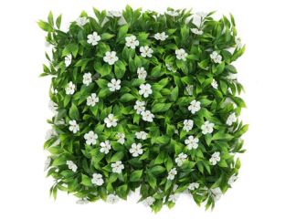 Outdoor Living Jasmine Cream flower and Leaf Wall Panel 50cm x 50cm (UV Resistant)