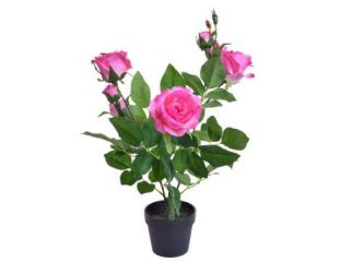 35cm Rose in Pot - Pink 