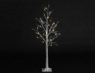 5ft (1.5m) Birch Tree with 64 Warm White LED Lights
