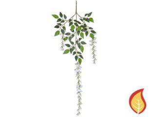 110cm Foliage Wisteria - White (Fire Resistant)