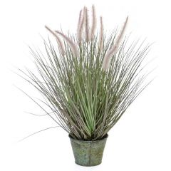 Grass Dogtail Grass With Metal Pot (114cm)