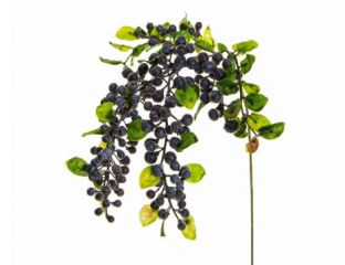 55 cm Hanging Purple Berry Spray