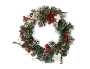 16" (40cm) Wreath with Berries and Deer 