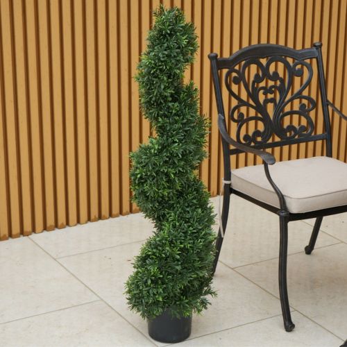 4ft (120cm) Artificial Rosemary Spiral Topiary (UV Protected)