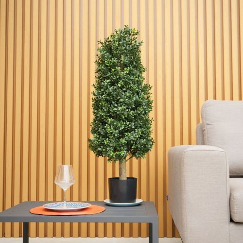 3ft (90cm) Artificial Boxwood Topiary Tower (UV Protected)