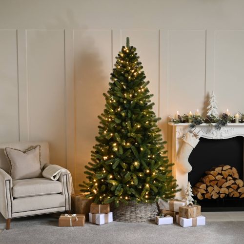 6ft (180cm) Pre-Lit Millers Lake Pine Artificial Christmas Tree