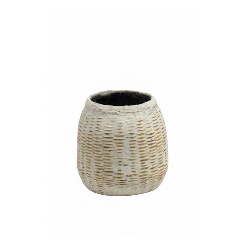 V-Pot Bamboo White Coated (27cm x 30cm x 30cm)