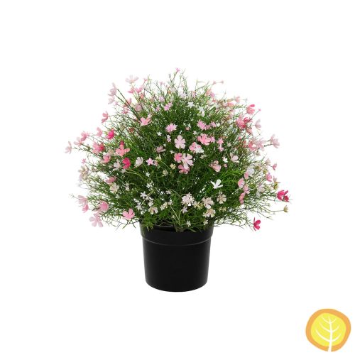 47cm Baby's Breath Red and Pink Mix in Pot (UV Resistant)