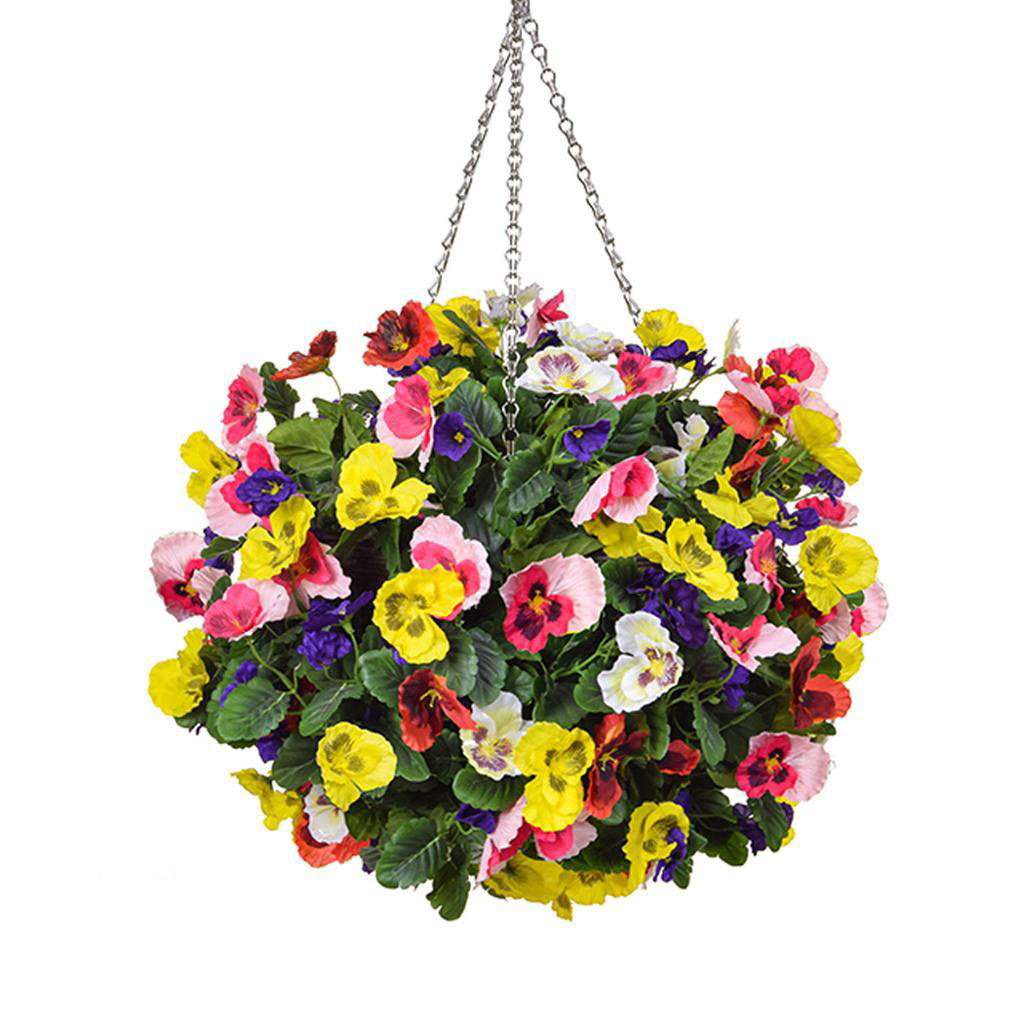 30cm Hanging Basket Pansy Medium Ball - Six Colours