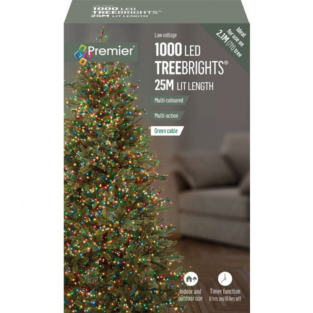 1000 Led Christmas Tree Lights - Multi-Coloured
