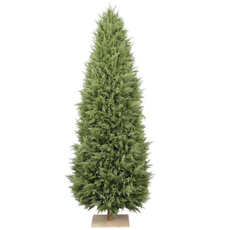 6ft (180cm) Artificial Cedar Tree with Wood Base (UV Protected)