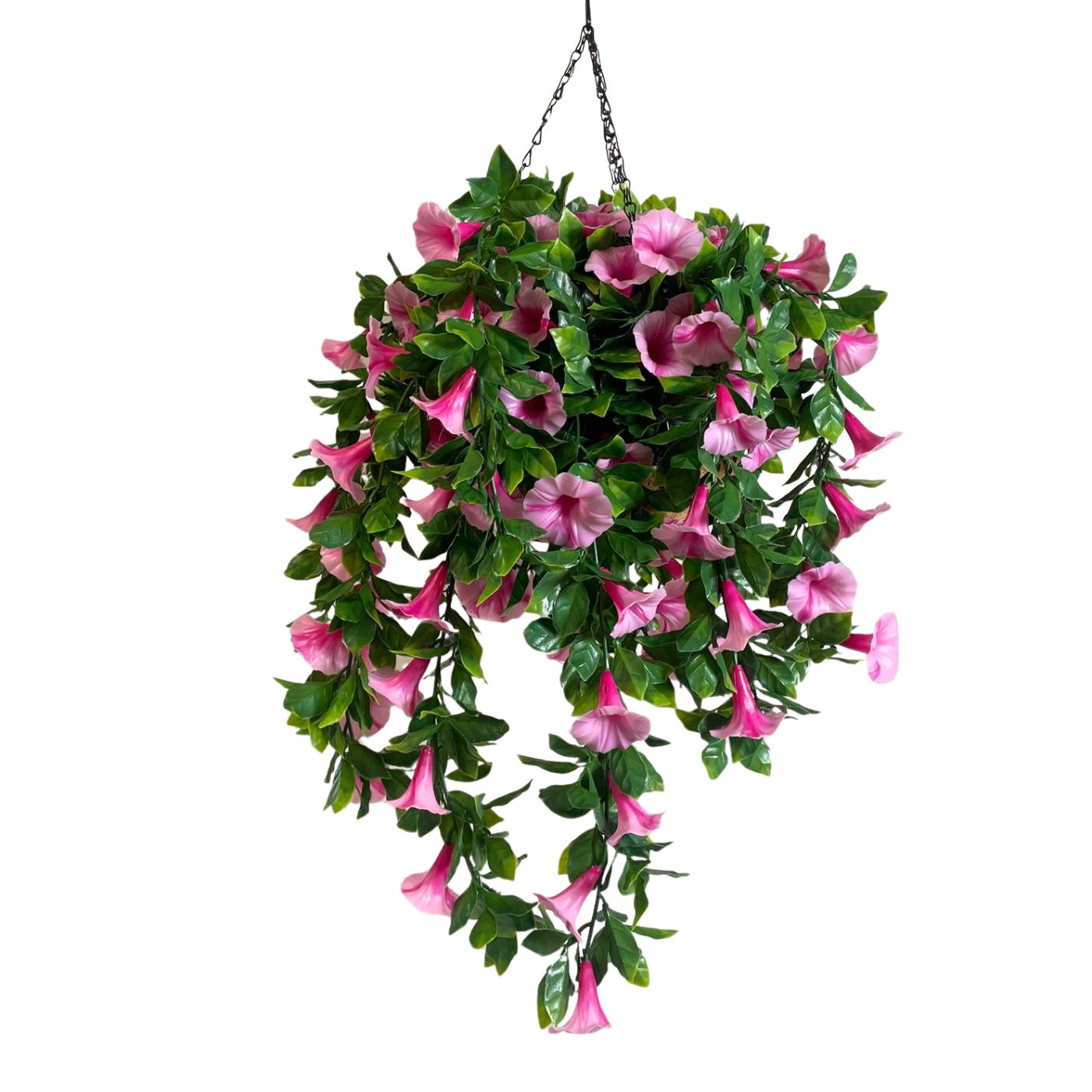43cm Outdoor Living Pink Petunia Hanging Basket