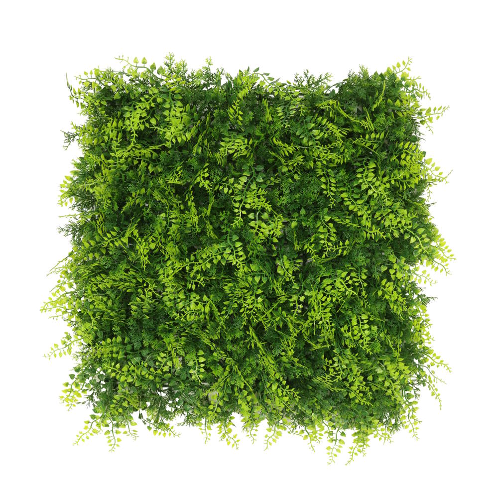 Bushy Green Fern Wall Panel 1m x 1m (UV Resistant)