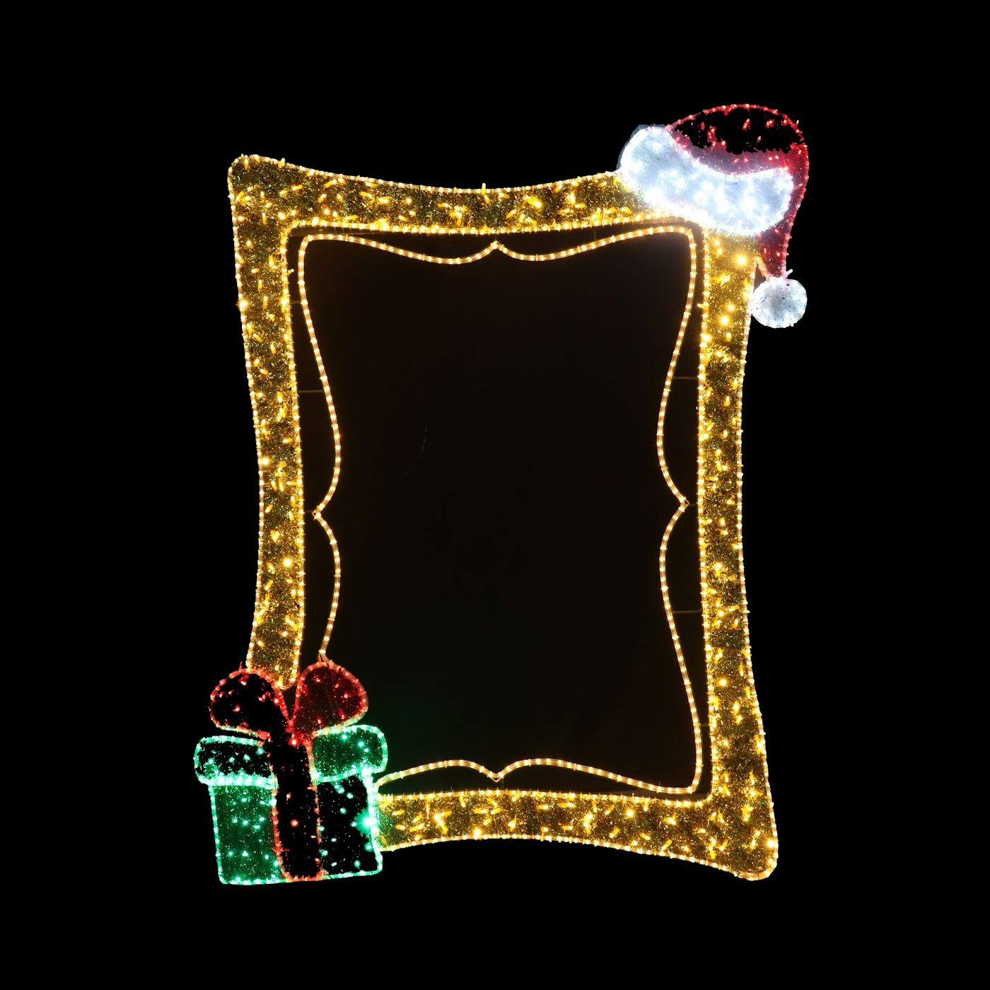 210cm Photo Opportunity Lit Frame with Santa Hat