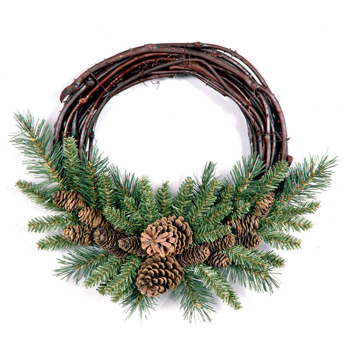 10" Pine Cone Grapevine Wreath