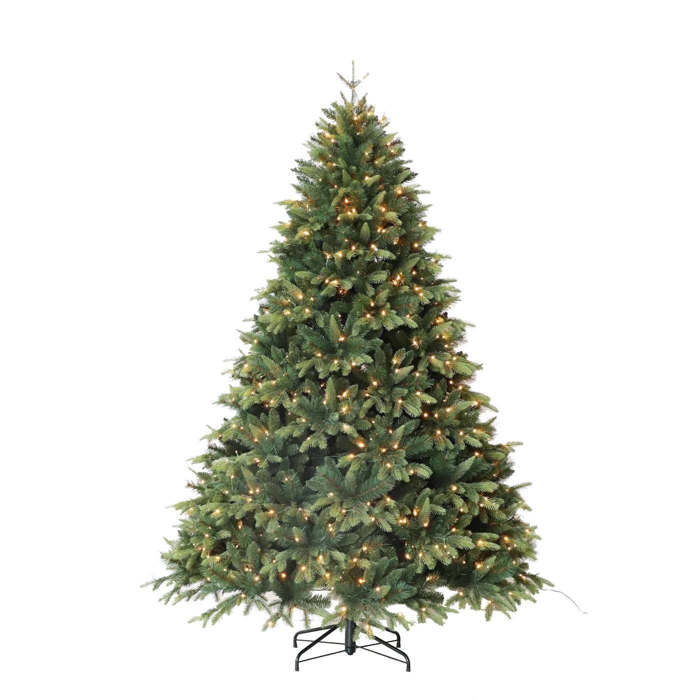 7ft (210cm) Prelit Hard Needle Artificial Christmas Tree - 750 Dual Colour LEDs