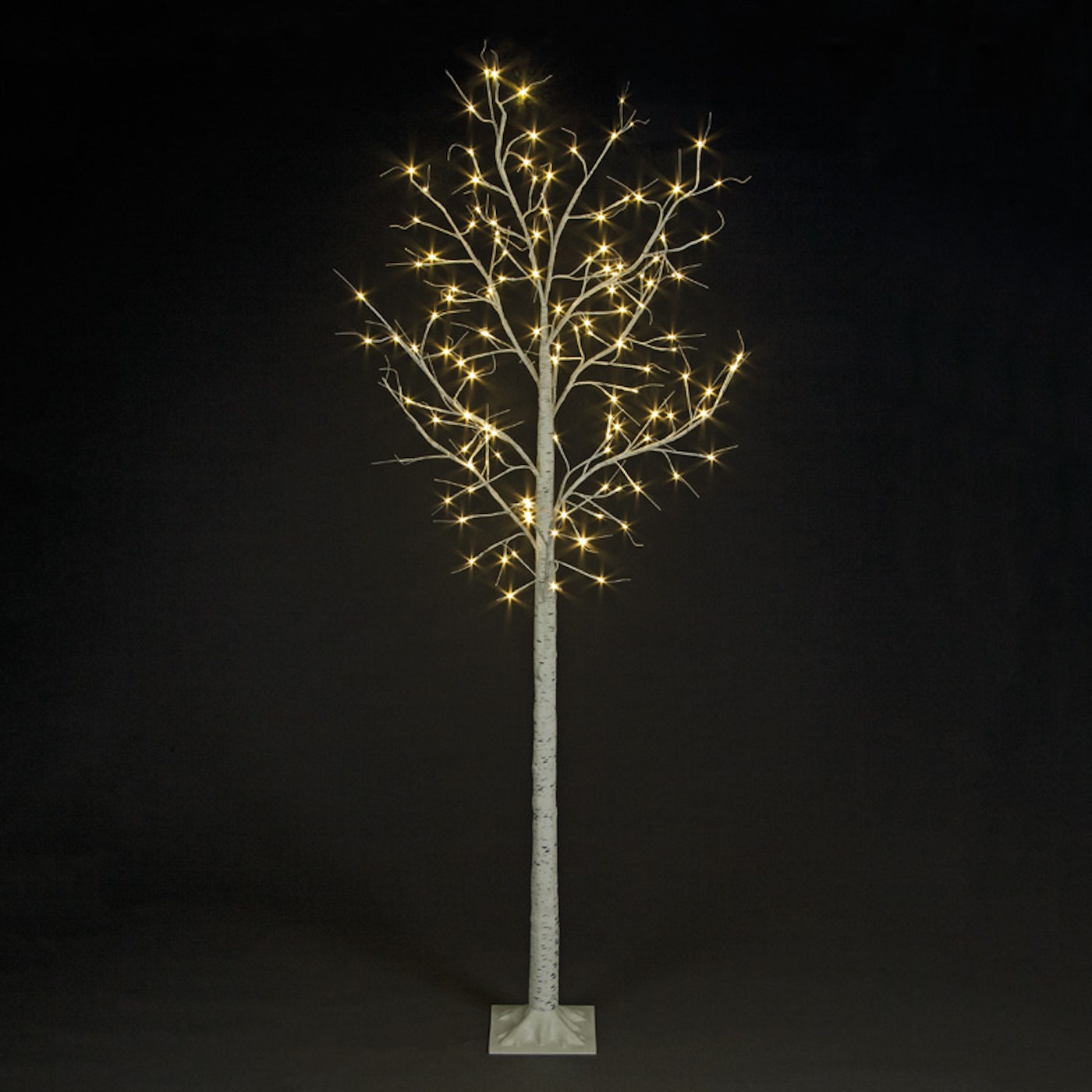 8ft (240 cm) Pre-Lit Birch Tree with 136 Warm White LEDs