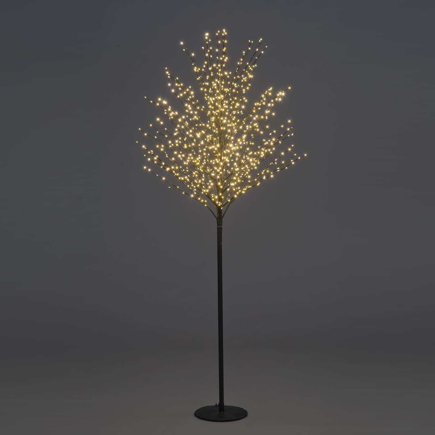 6ft (180cm) Black Micro Dot Tree with 900 Warm White LEDs