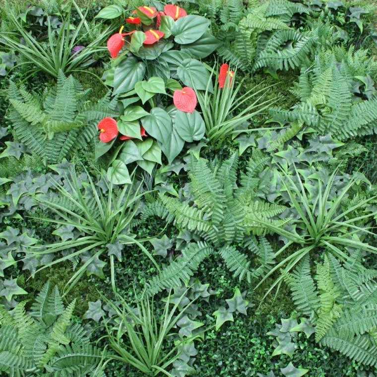 100cm x 100cm Shutter Grass Anthurium Wall Panel