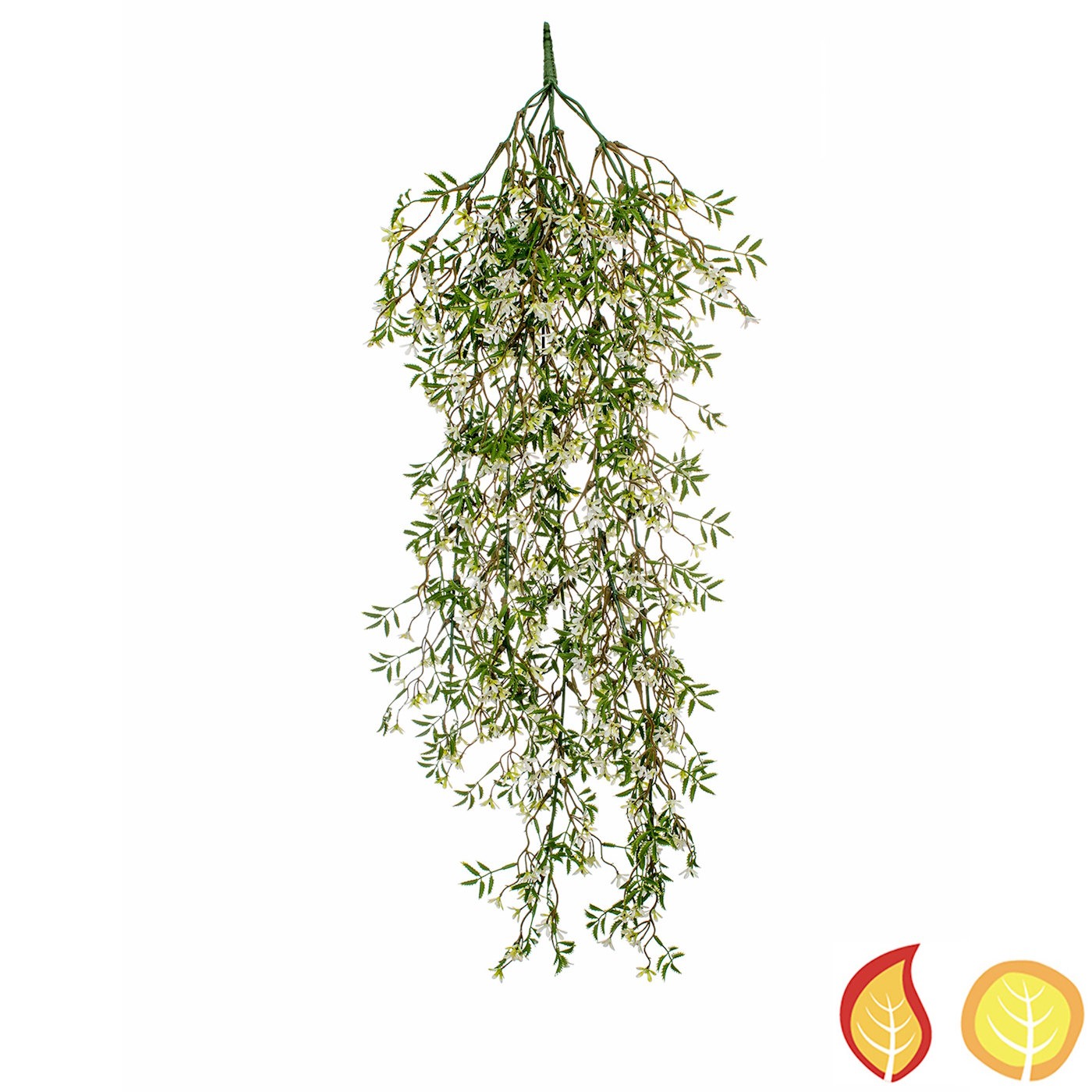 3ft (90cm) I & T Trail with White Flowers (Fire and UV Resistant)