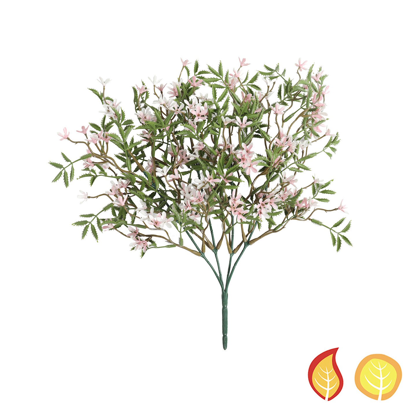 37cm Plants Bush with Pink Flowers (Fire Resistant & UV Protected)