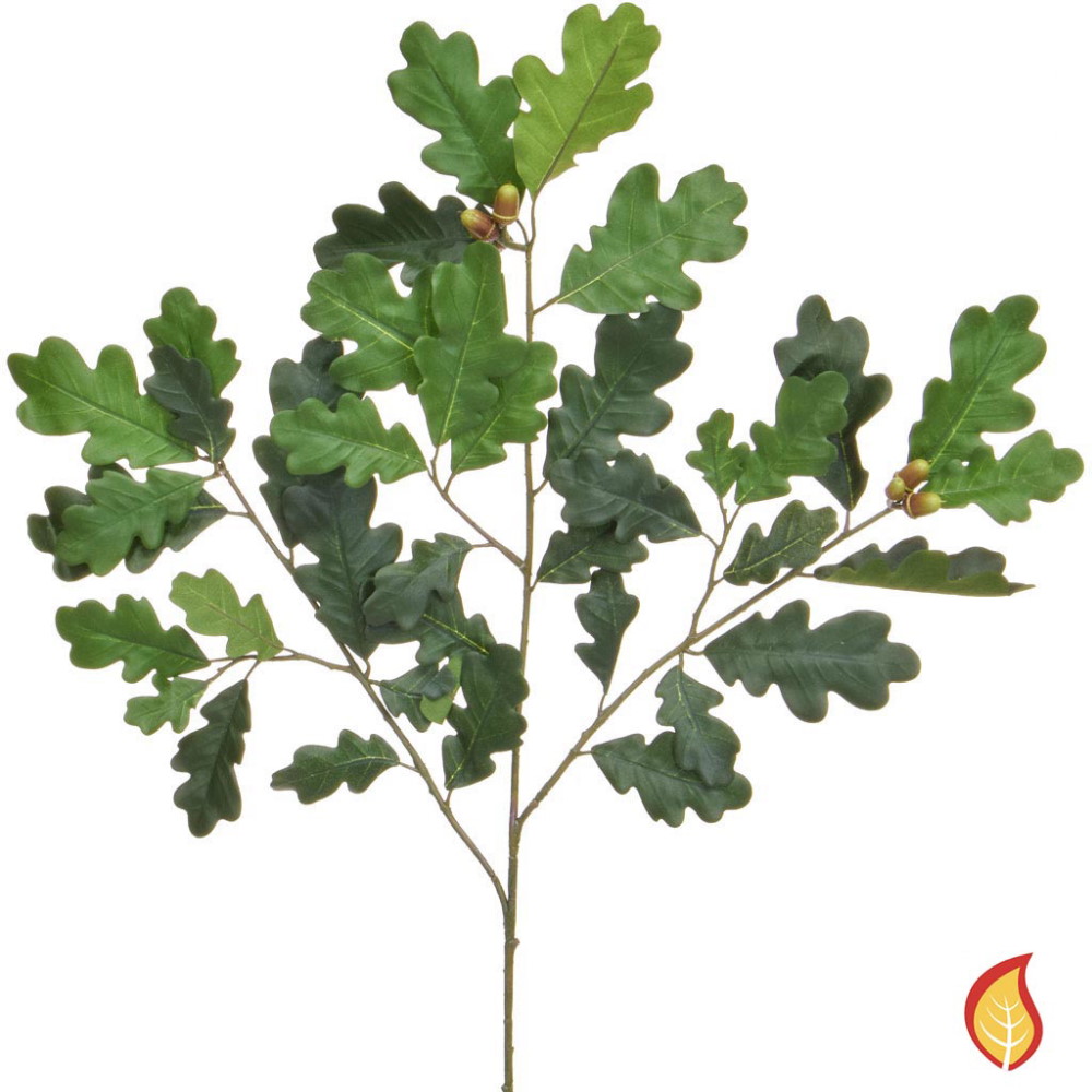 68cm New Oak Foliage - Green Fruit (Fire Resistant)
