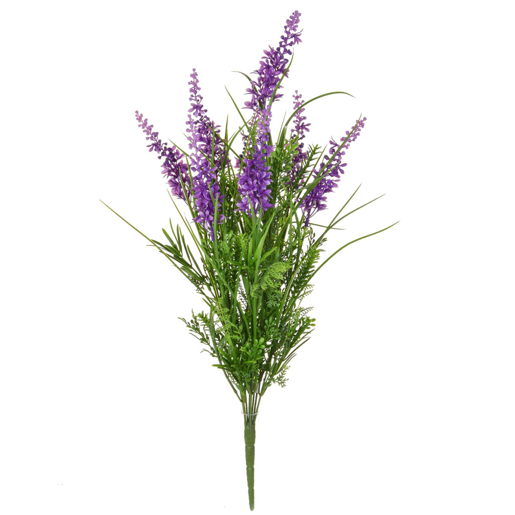 44cm Grass Mix With Purple