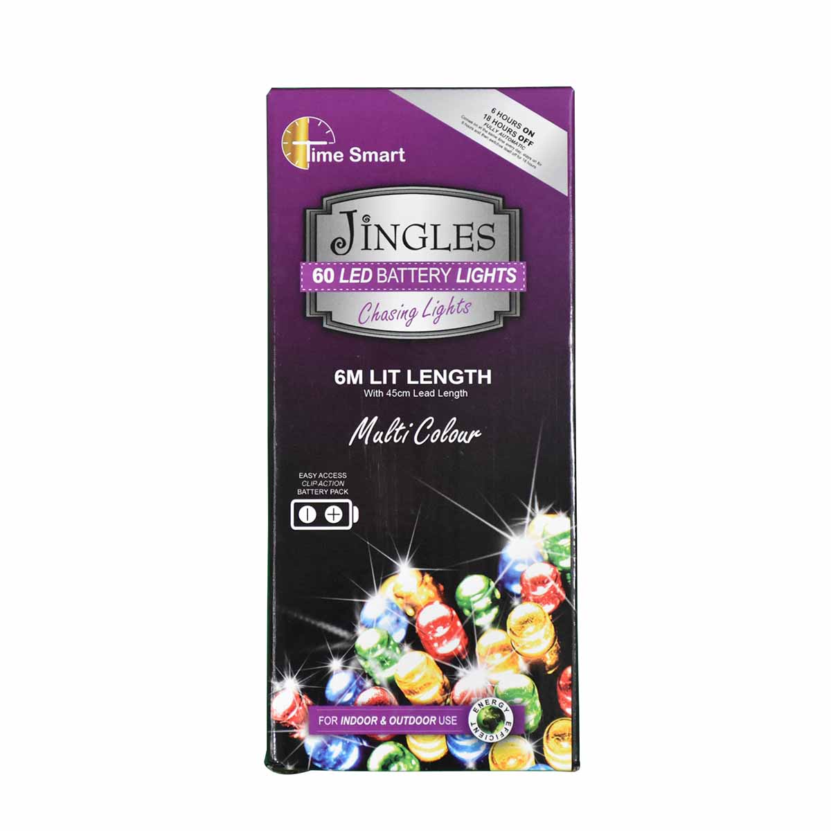 60 Multicolour LED Battery Operated Chasing Lights