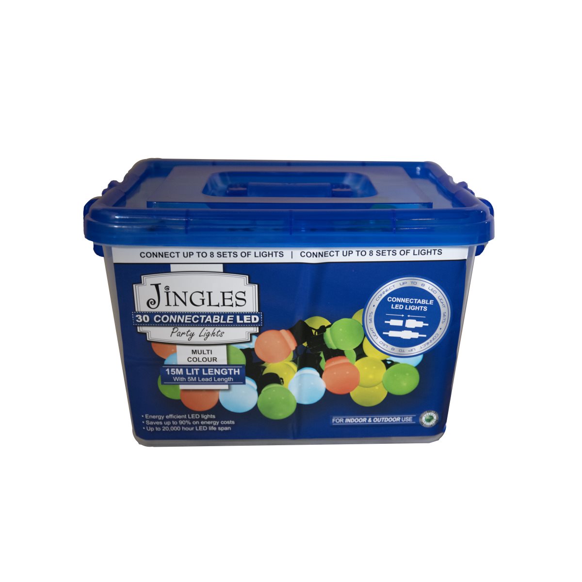 30 Connectable LED Party Lights - Multi Coloured