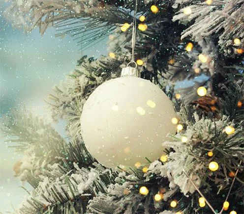 White Christmas Bauble Decoration