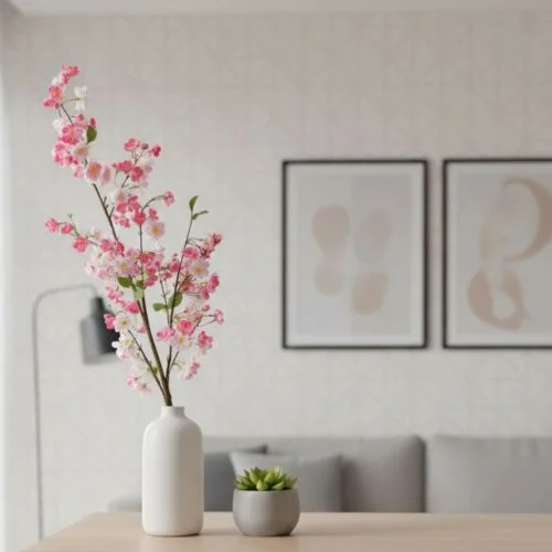 157cm Foliage Cherry Blossom – Pink 