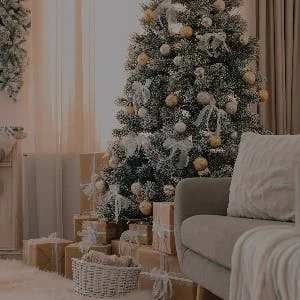 Christmas tree in living room